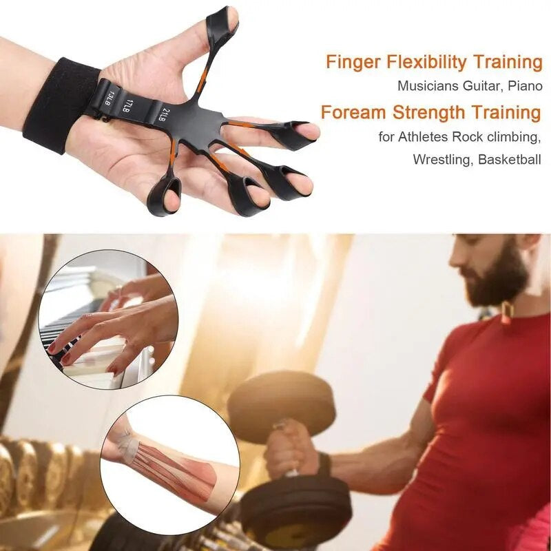 Finger Gripper Finger Exerciser Guitar Finger Exerciser 6 Resistant Levels Recovery Physical Tools Hand Strengthener for Patient